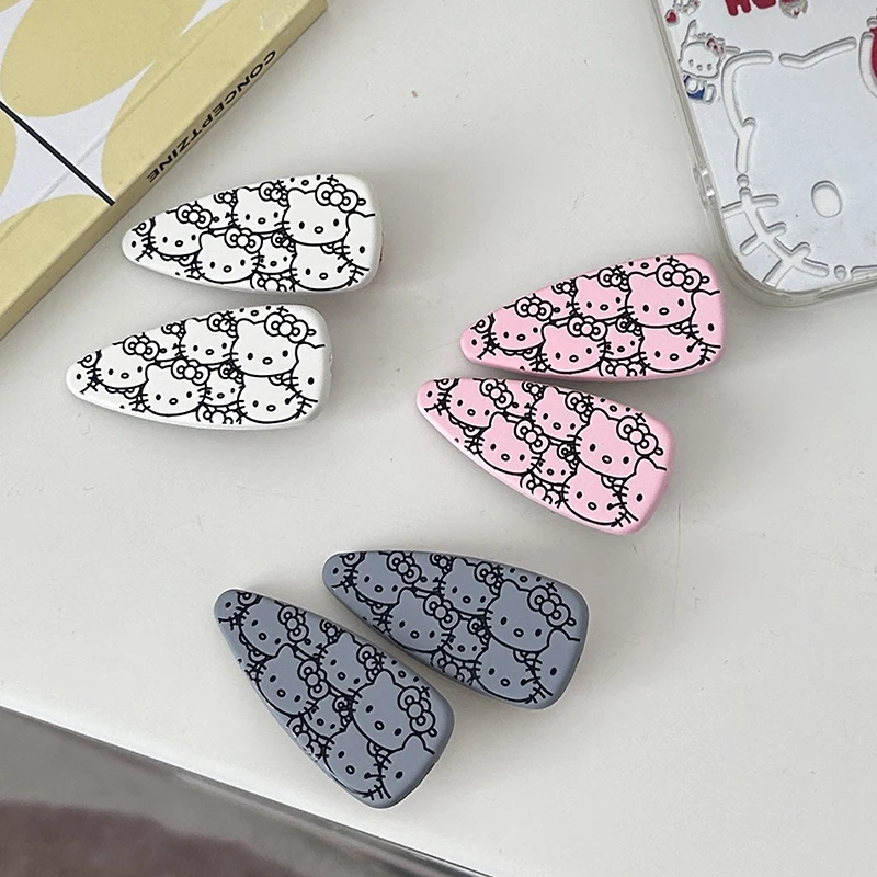 1 Pair Sanrio Hello Kitty Hair Pin Side Clip Bang Clip Headwear Decoration Gifts Party Prom Wedding Fashion Hair Accessories