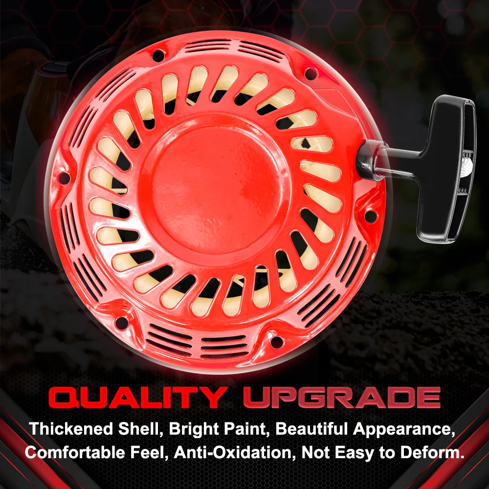 XCAN 1pc Pull Start Recoil Starter Manual Starter Assembly for Honda GX120 GX160 GX200 5.5hp 6.5hp Engine Lawn Mower Accessories view 4