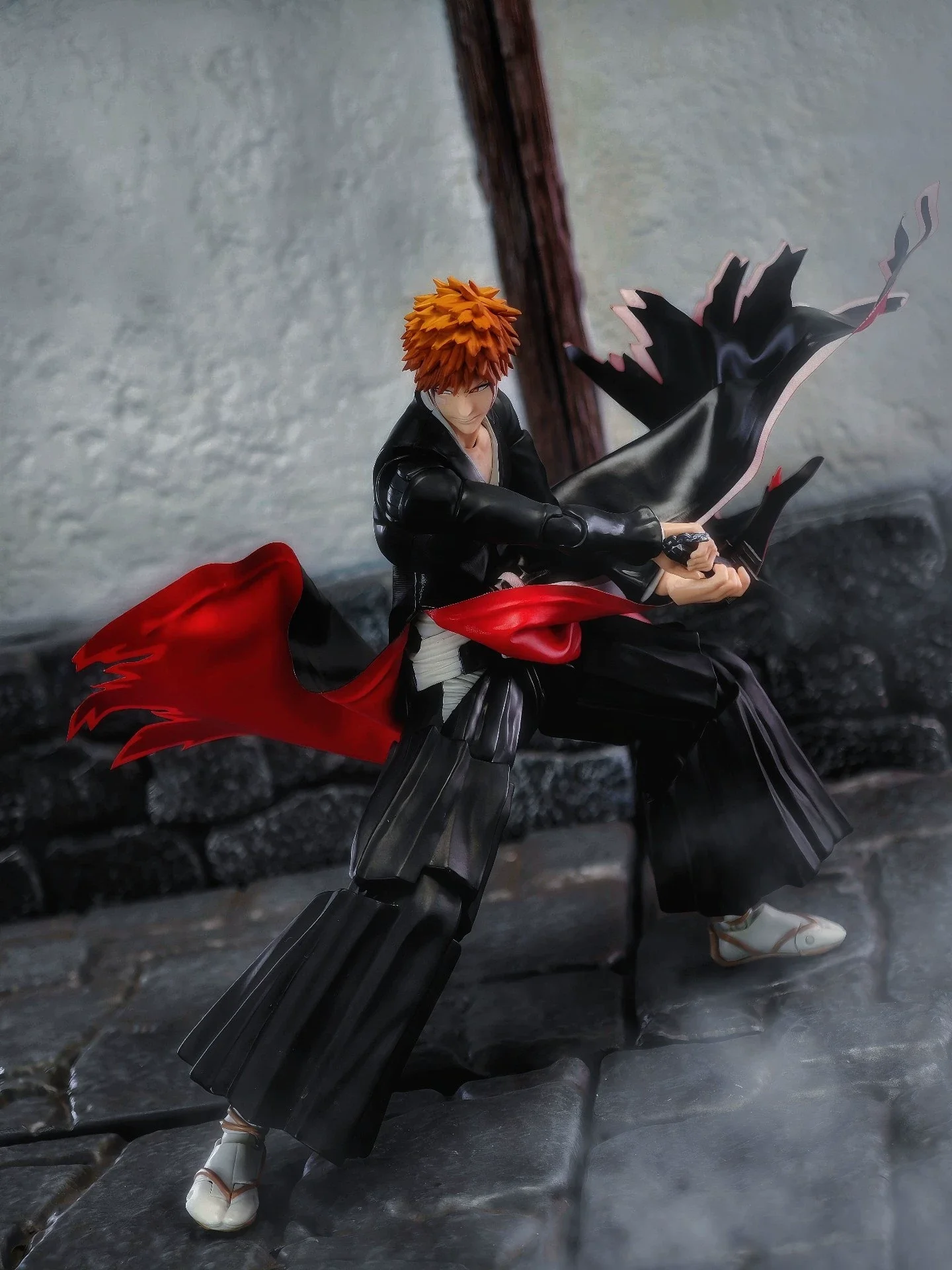 [بدون شكل] SHF 1/12 مقياس ذكر الجندي Ichigo حرب الدم أنيمي الملابس التبعي الأبيض الأحمر بطانة صالح 6 بوصة عمل نموذج لجسم