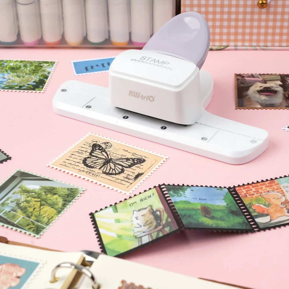 

Vintage Postage Stamp Border Punch Multi-Function Film Strip Punch Handheld Paper Punch for Scrapbooking Journal Art Craft