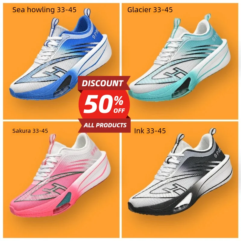 

Running Shoes Air Cushion Speciality Marathon Men Sports Breathable Lightweight Women's Comfortable Athletic Nonskid Sneakers