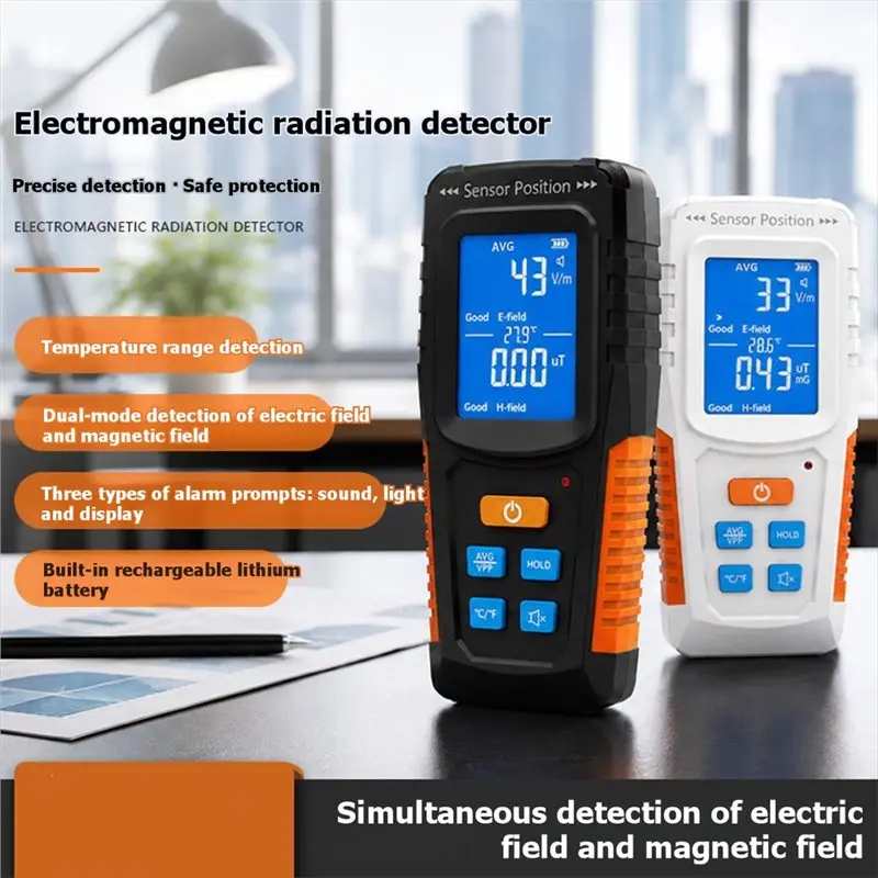 ABKO-Electromagnetic Field Tester Accurate Electric Temperature Readings With Data Lock Function For Home Workplace