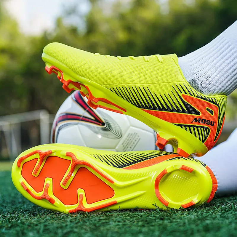 

Sports football shoes, Stud, Shredded stud, Fashion yellow combat boots Size 36-45