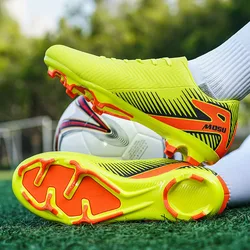 Sports football shoes, Stud, Shredded stud, Fashion yellow combat boots Size 36-45