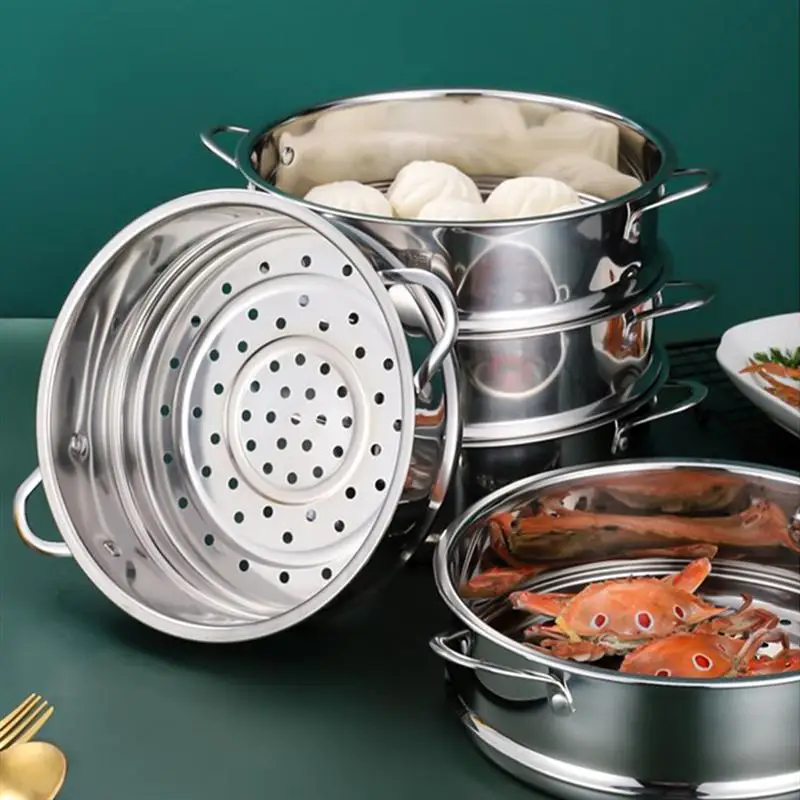 Multi Functional Stainless Steel Kitchen Steamer Practical Food Steamer Basket for Healthy Cooking and Steaming