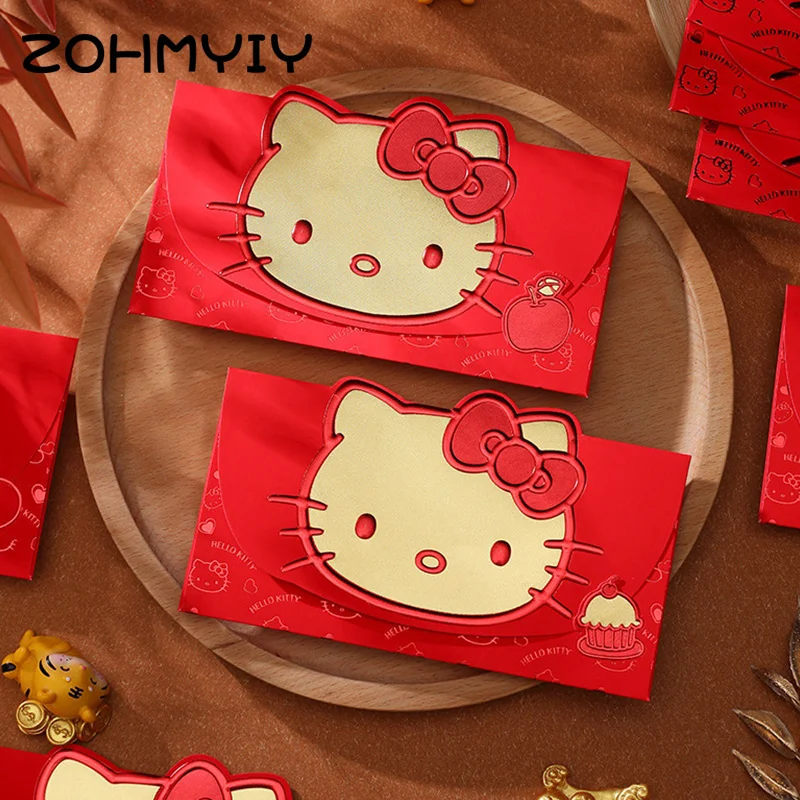 3pcs 2025 Chinese Snake Year Red Envelopes Creative KT Spring Festival Red Packet Traditional Lucky Money Pockets New Year Gifts