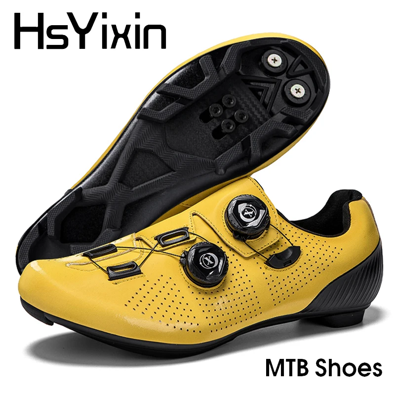 New Men Women Mtb Bicycle Cycling Shoes Spd Mountain Bike Sneakers Professional Cycling Shoes Cleats Flat Sports Cycling Shoes