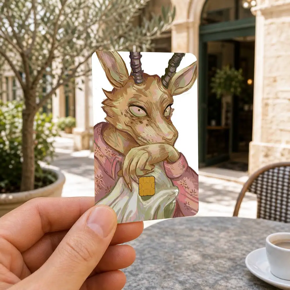 Anime Melon Beastars Waterproof Bank Card Sticker Skin for Credit Debit Chip Cards Decorative Cover Film