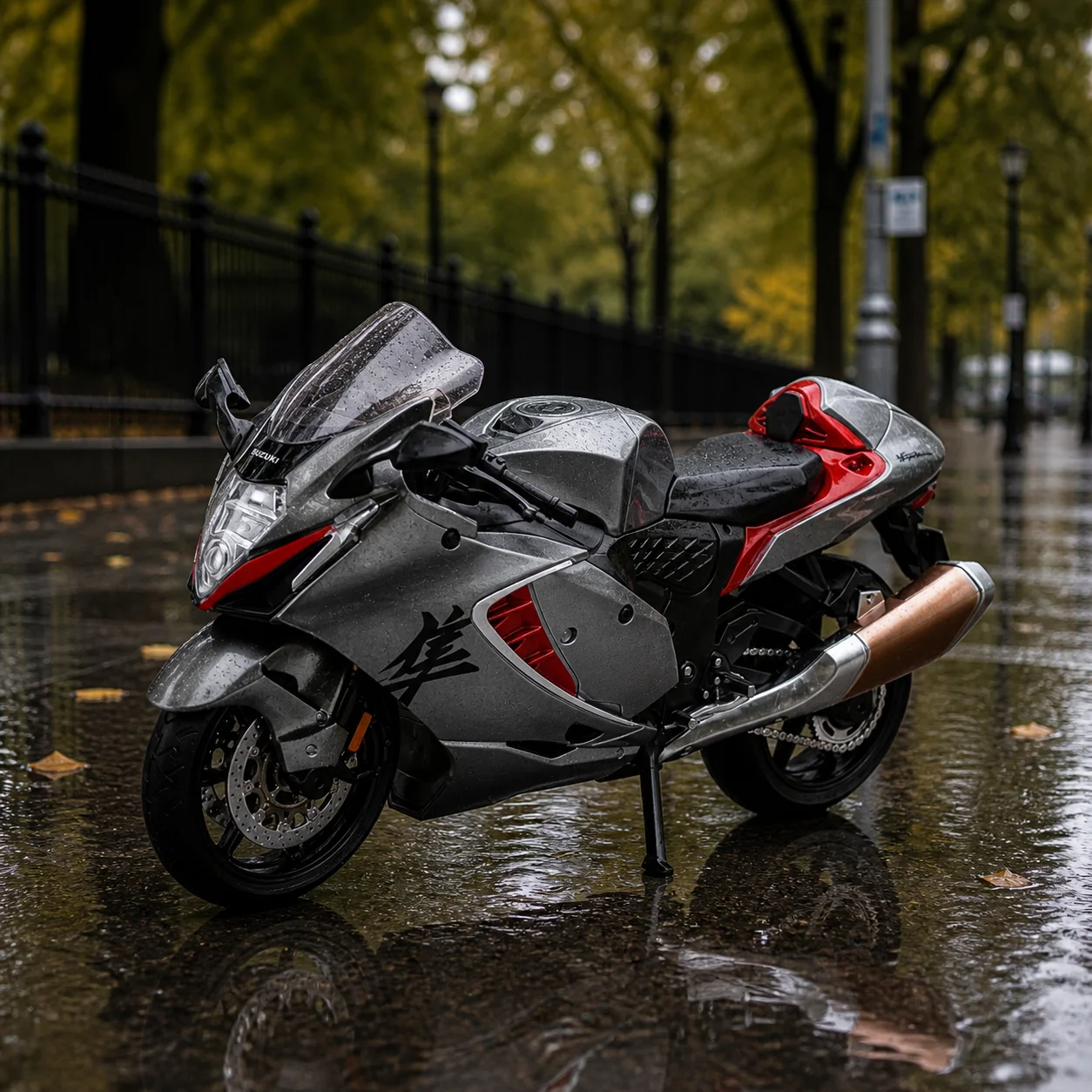 

Модель мотоцикла Suzuki Hayabusa из сплава, масштаб 1:12, с рулевым управлением и подвеской, роскошный автомобильный декор, подарок на день рождения для парня