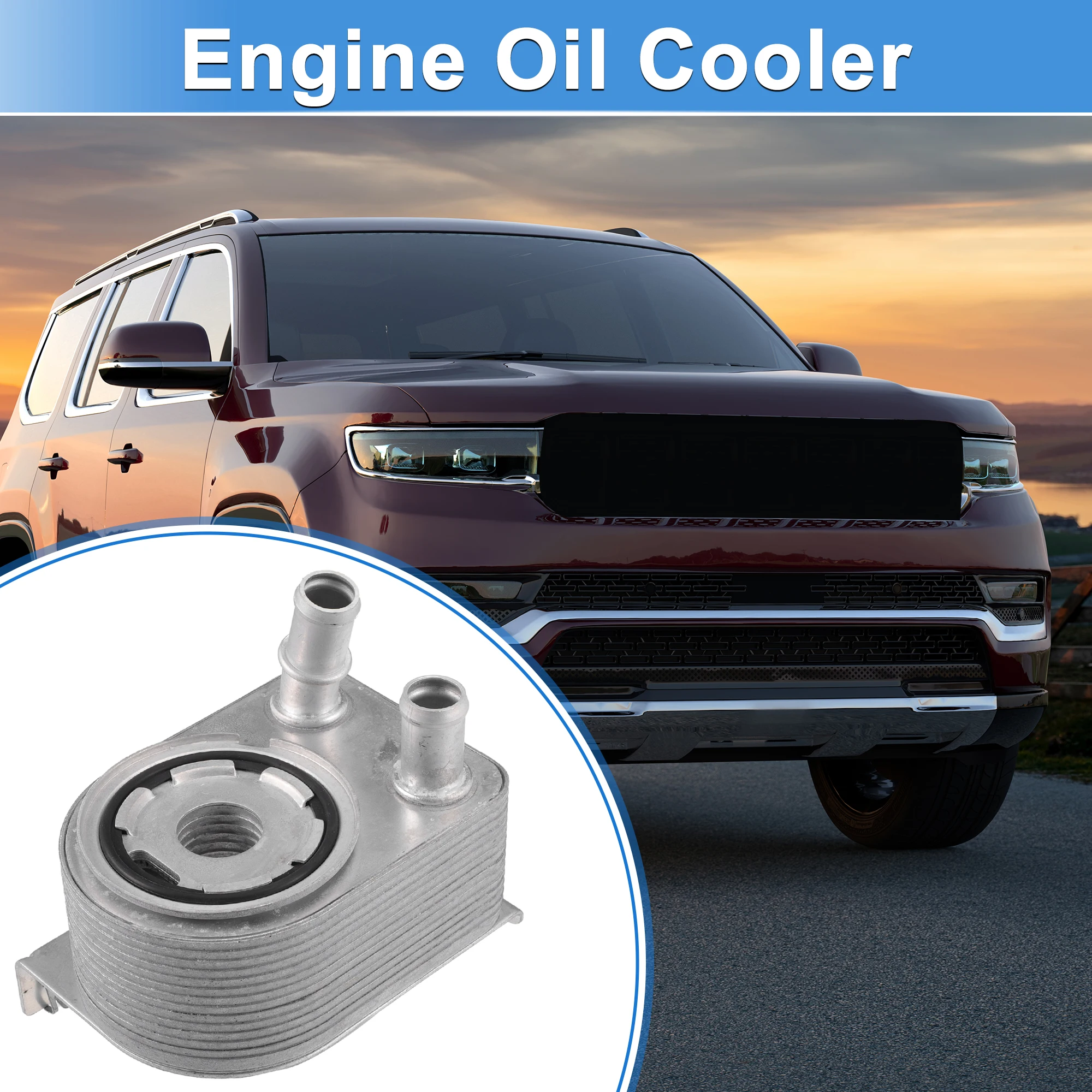 

UXCELL Engine Oil Cooler with Seals for Jeep Compass Cherokee No.5047370AC Oil Cooler