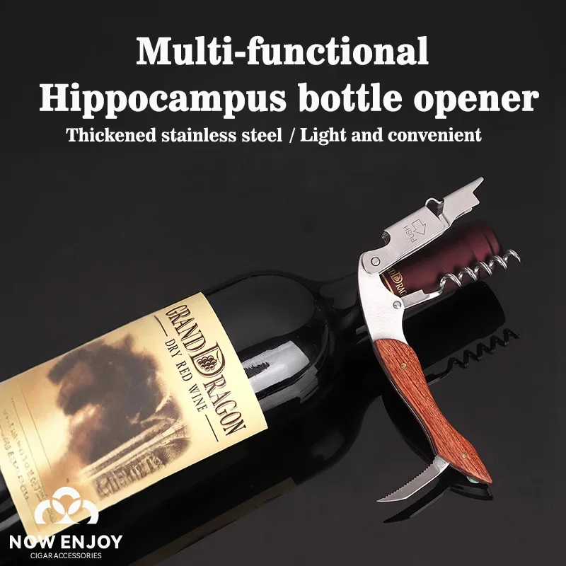 NOW ENJOY High-Q Wine Opener, Professional Waiters Corkscrew,  Bottle Opener and Foil Cutter Gift for Wine Lovers
