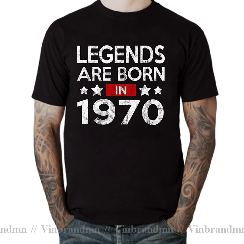 Vintage Legends are born in 1970_1971_1972_1973_1974_1975_1976_1977_1978_1979 T shirt men 1970s Papi Father Dad Birthday T-shirt