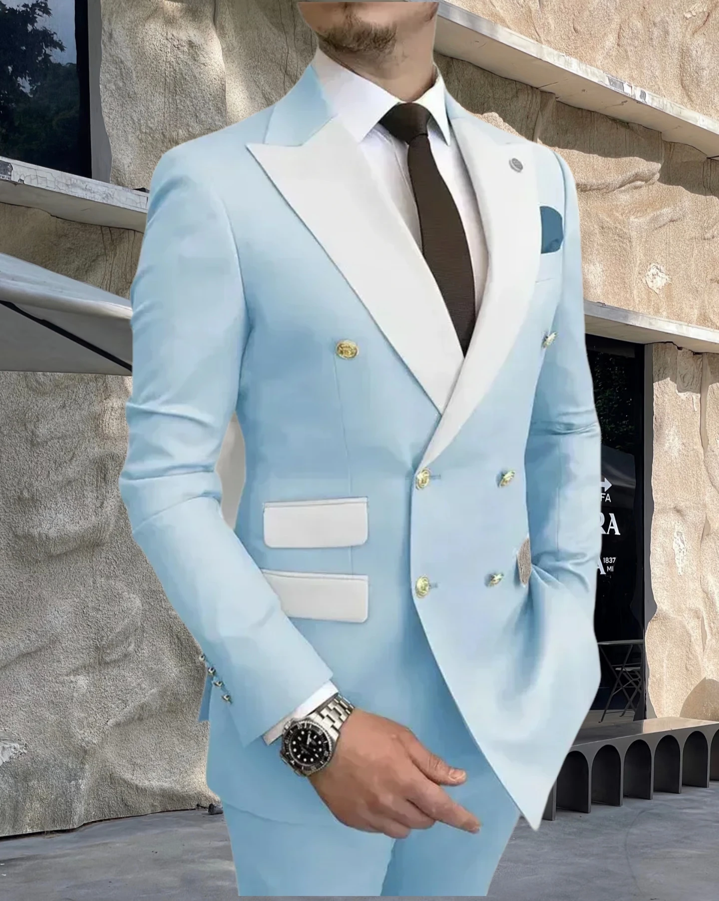 

2-Piece Red Men's Suit New Design Pink Black Coat Pants Set for Groom Groomsmen Business Prom Party Wedding