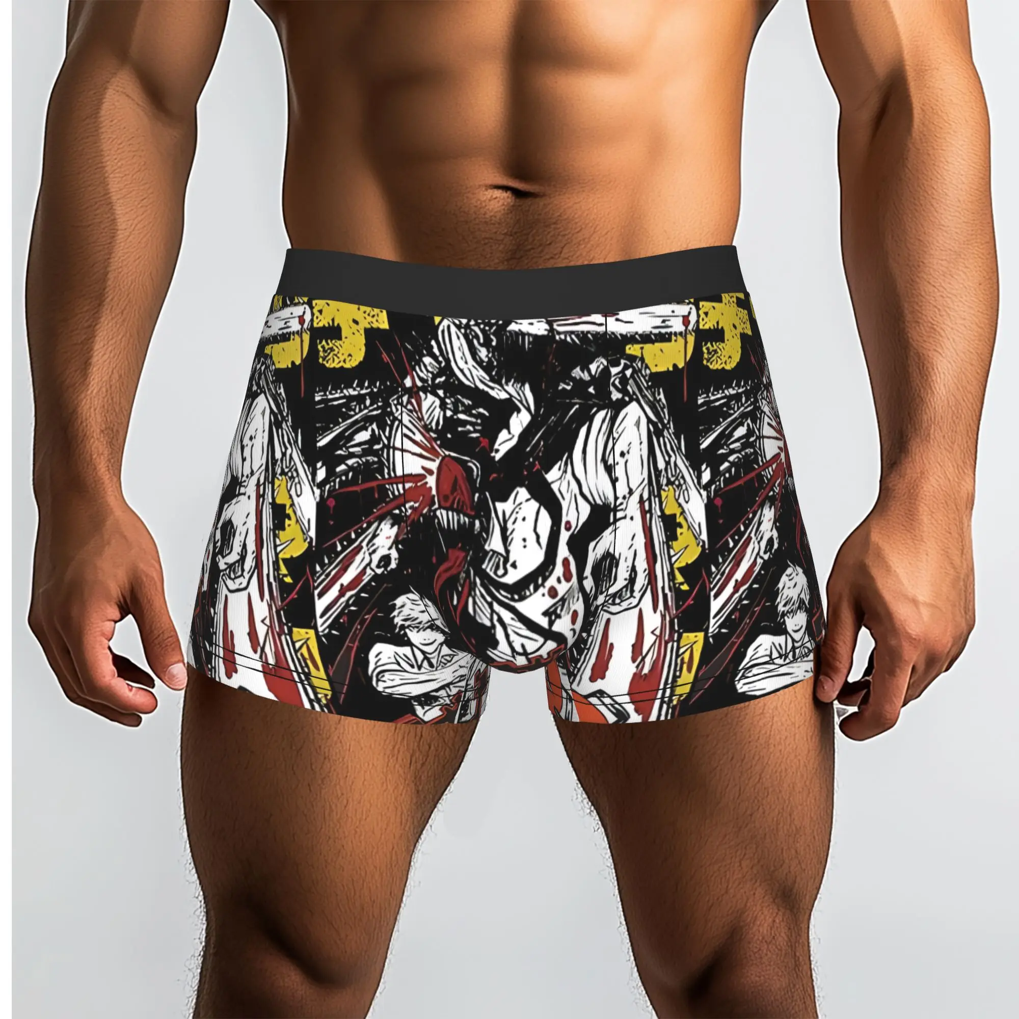 CSM Fury Bandai Chainsaw Man Underpants Breathbale Panties Man Underwear Print Shorts Boxer Briefs