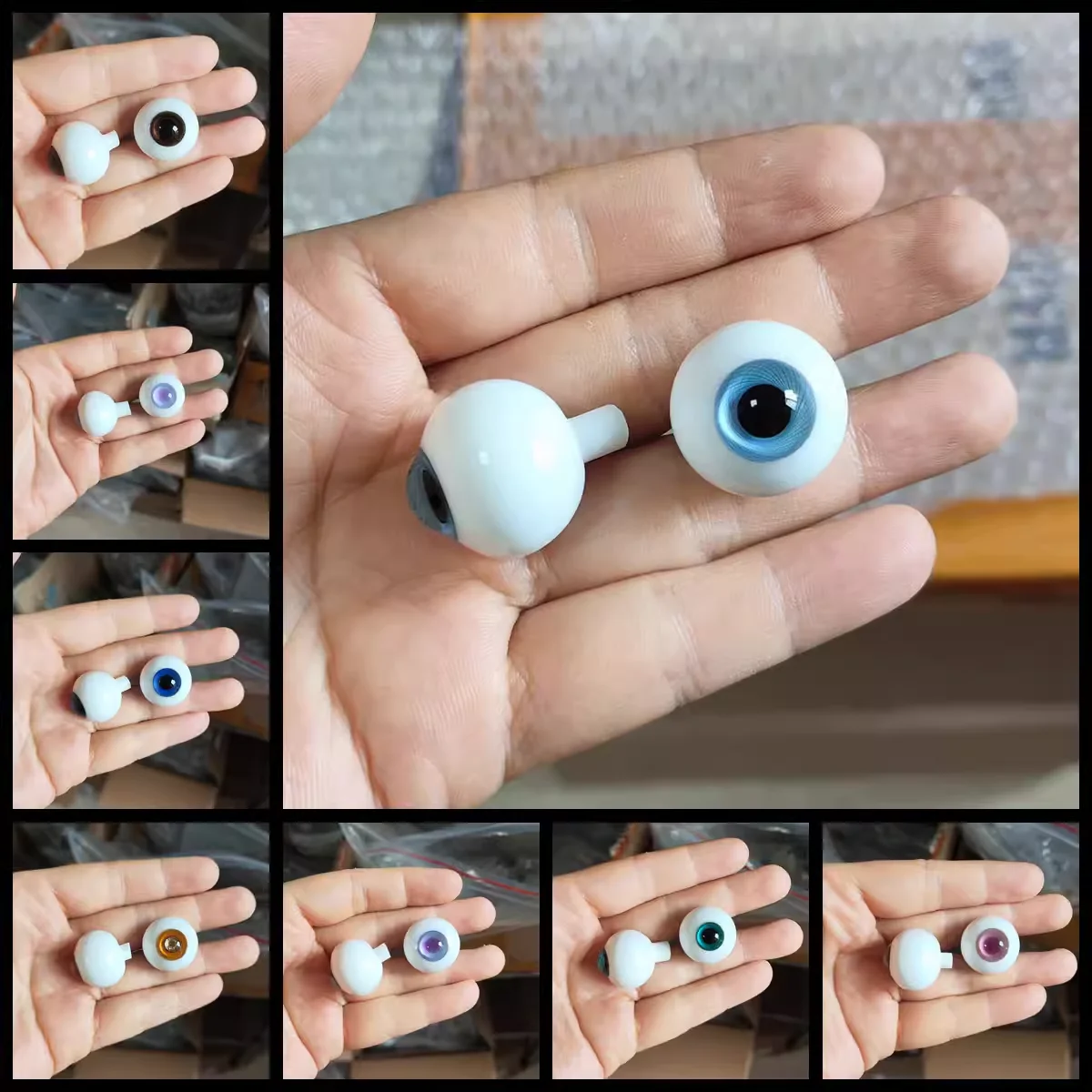 Reborn Doll accessories Articulated 20mm big size bjd doll glass eyes eyeball l for female male LJSB