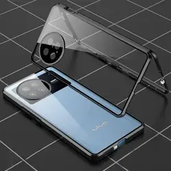 Para vivo X Note funda de teléfono de vidrio templado de adsorción magnética para VIVO X Note V2170A 360 Protector de película de doble cara cubierta abatible