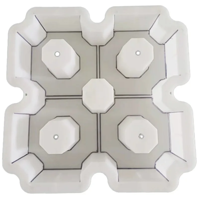 Colored Cement 8-Shaped Grass Planting Brick Mold 40X40X10Cm High Load-Bearing Parking Lot Cast-In-Place Mold Courtyard Paving