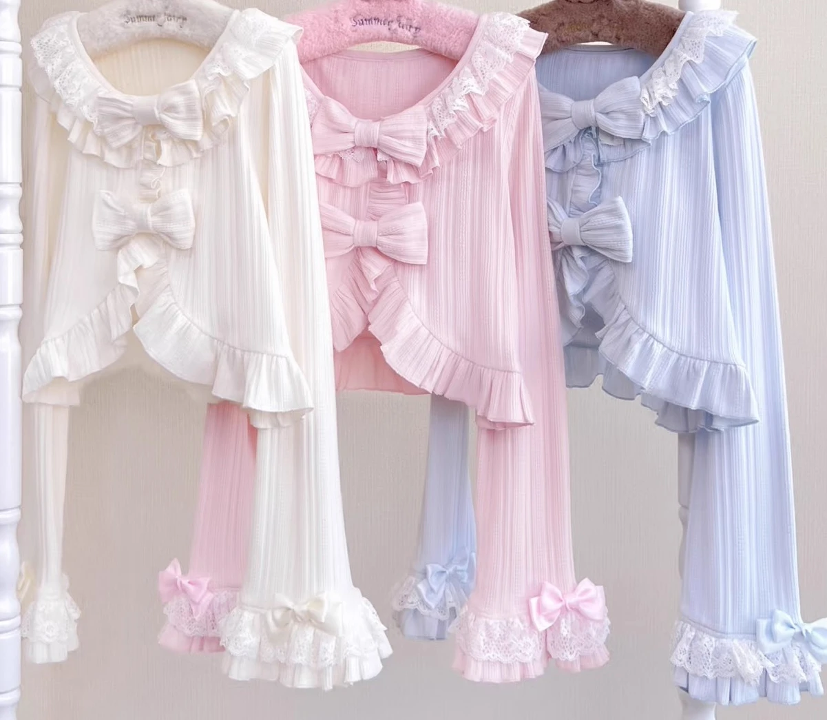 Lolita – Cardigan tricoté à manches longues pour fille, haut doux, col Peter Pan, nœud en dentelle, volants, haut rajeunissant, nouvelle collection automne et hiver