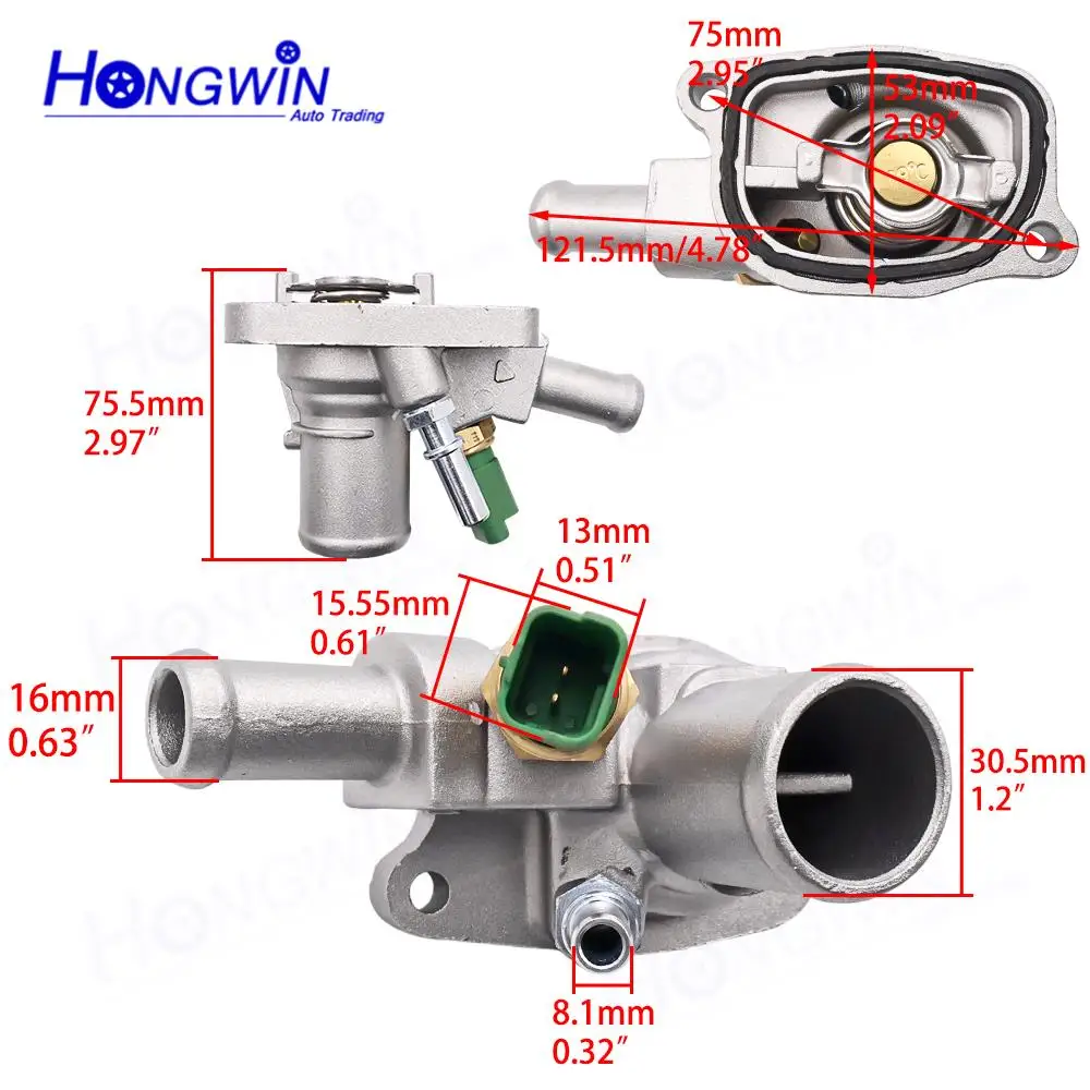 SET 55202176 55593508 Coolant Thermostat Housing 55239819 55250824 For Fiat 500 Grande Punto Panda Bravo Doblo Alfa Romeo Mito