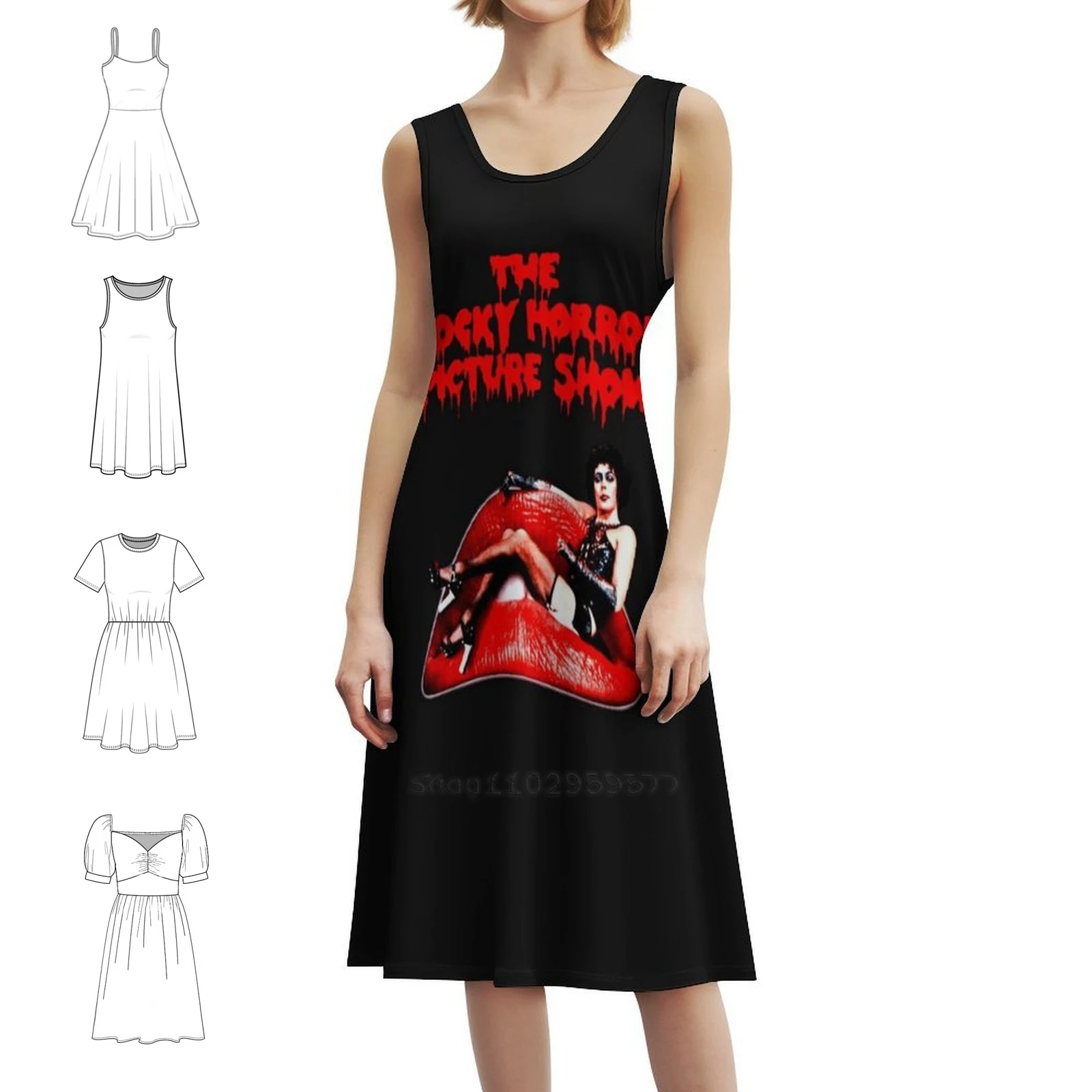 

Шоу с изображением ужасов, женская уличная одежда в стиле хип-хоп, платье с графическим принтом, вечерние клубные одежды, картина ужасов, изображение ужасов