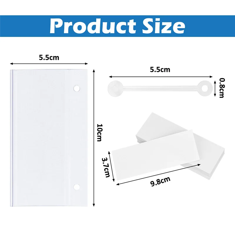 100PCS Clear Label Holders For Wire Shelf Retail Price Label,Merchandise Sign Display Holder For Supermarket Shop