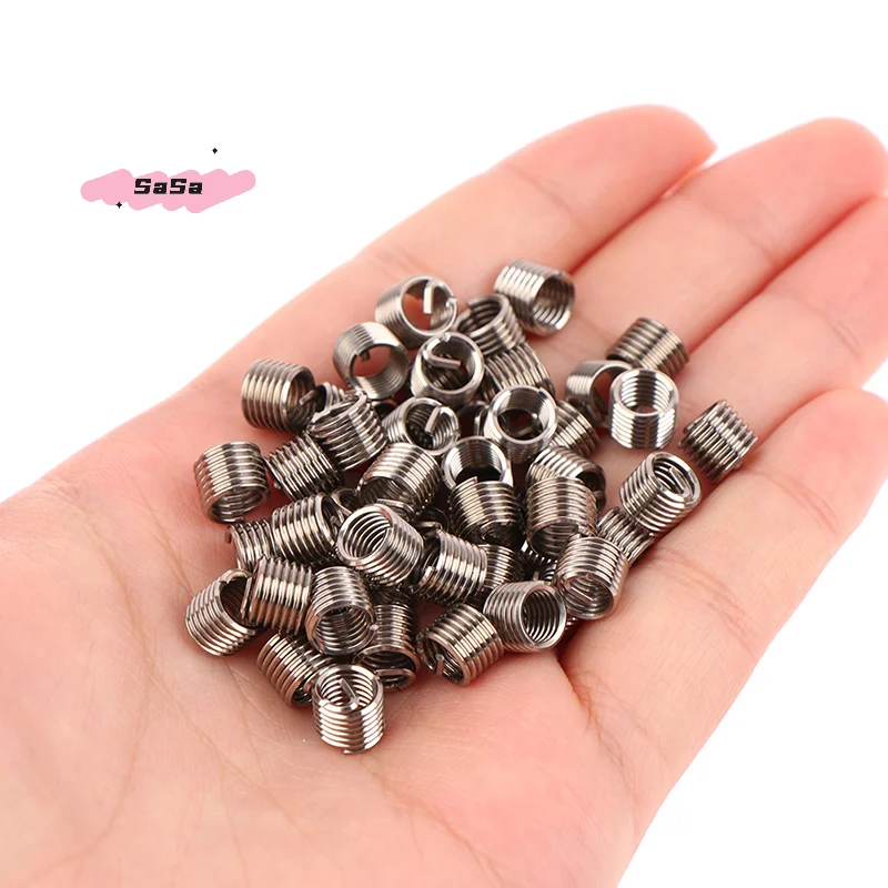 50Pcs M6x1.0 Helicoil Stainless Steel Wire Thread Inserts 1.5D for Thread Repair - Automotive And General Use