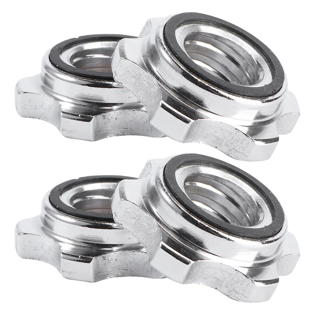 4 Pcs Barbell Locking Collar Clamps Nut Hex Security Household Buckle for Hexagon