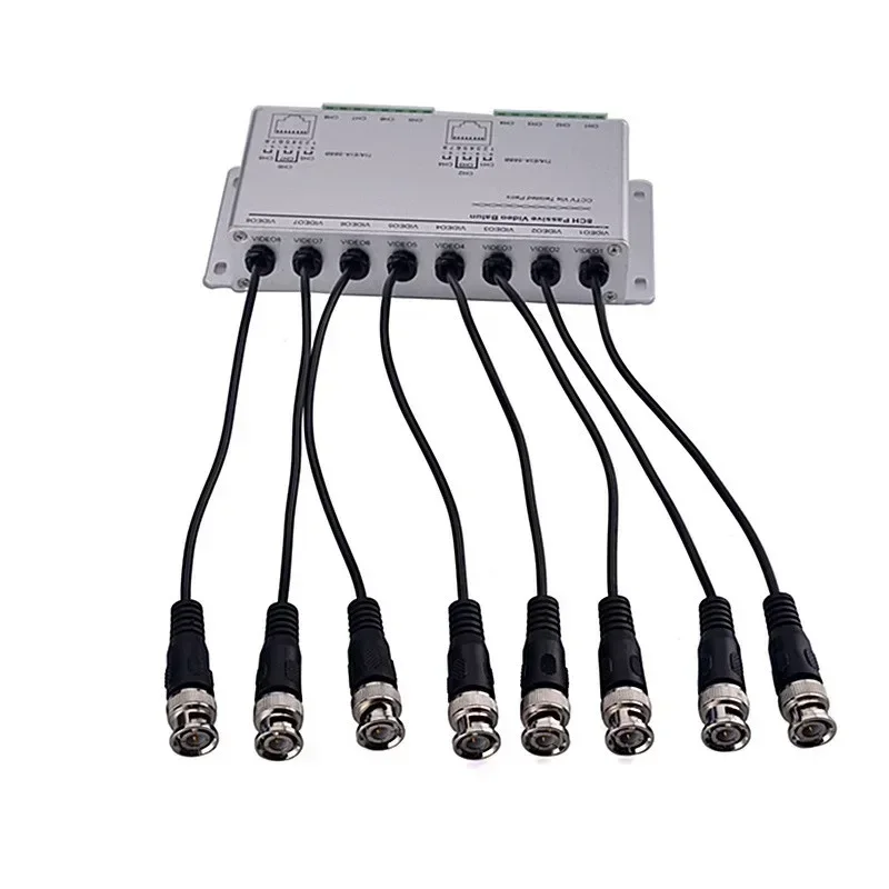 4 or 8 Channel CCTV Passive Video Balun RJ-45 UTP Twisted Pair Cable BNC Output