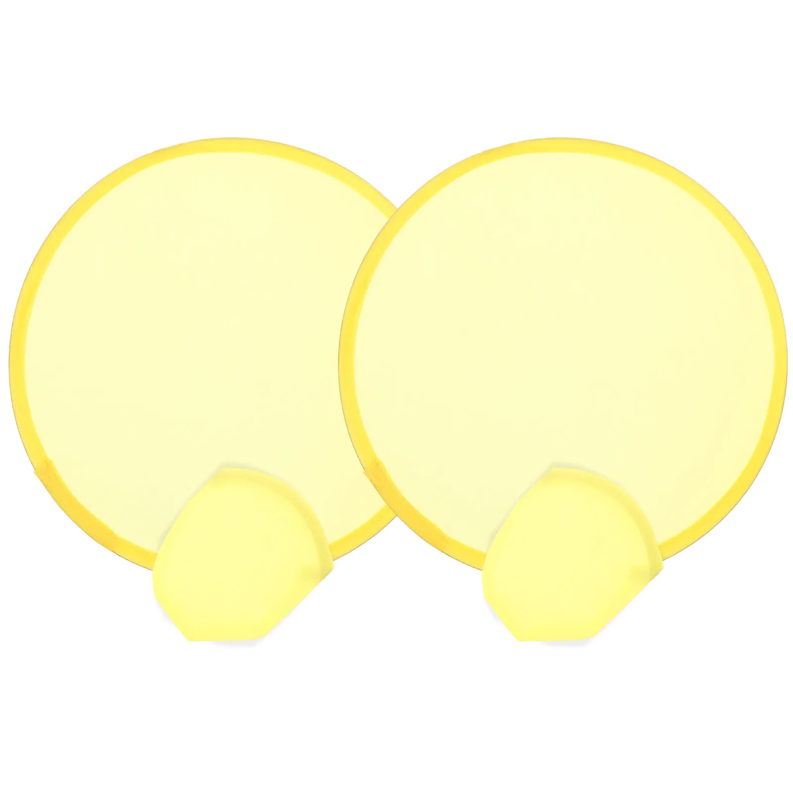 

2Pcs Foldable Round Fans Portable Handheld Fans Summer Wedding Dance Cosplay Performance Fan Small Folding Fan
