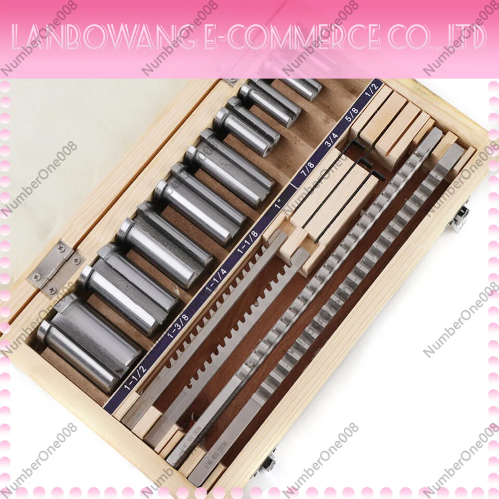 Keyway Broach Sets 18Pcs HSS Metric Size Industrial Tools for Lathe, B-4mm, B-5mm, C-6mm, C-8mm Keyway Size