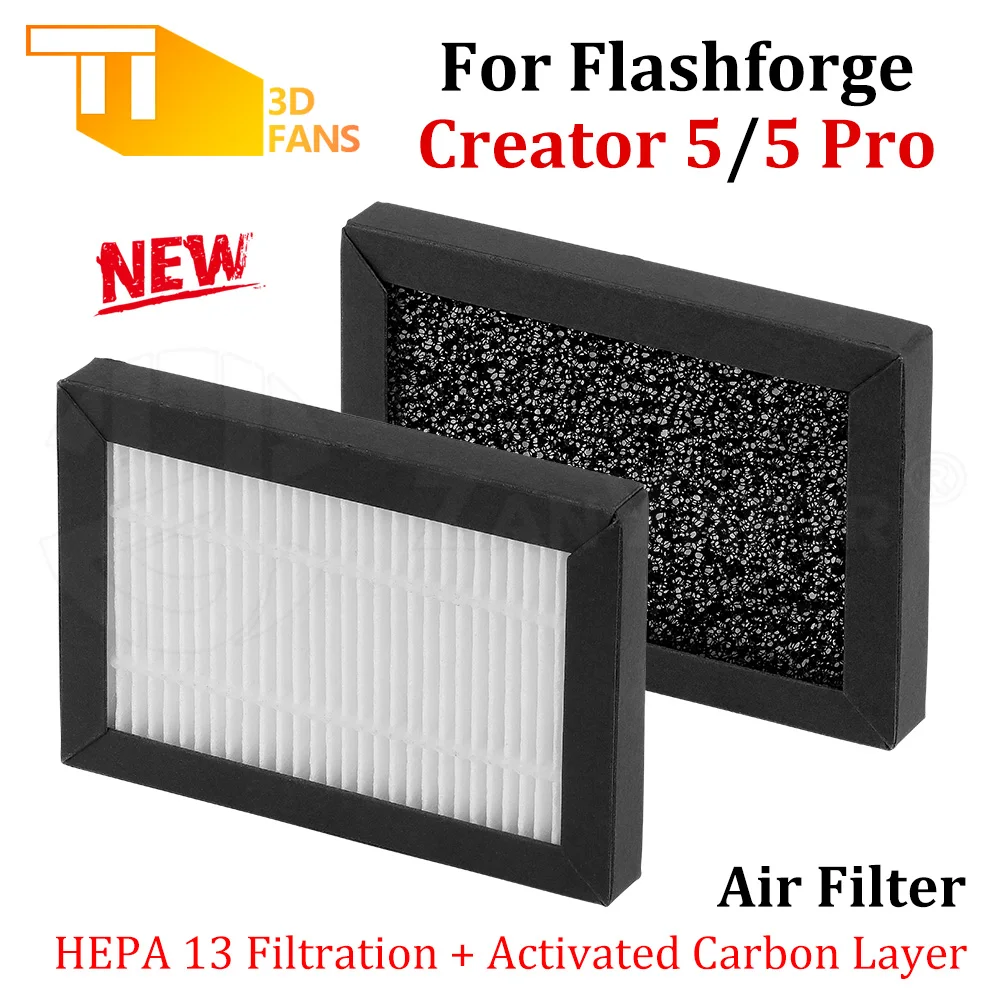 Air Filter HEPA‑13 Activated Carbon Filter for Flashforge Creator 5 / Creator 5 Pro C5 3D Printer Accessories