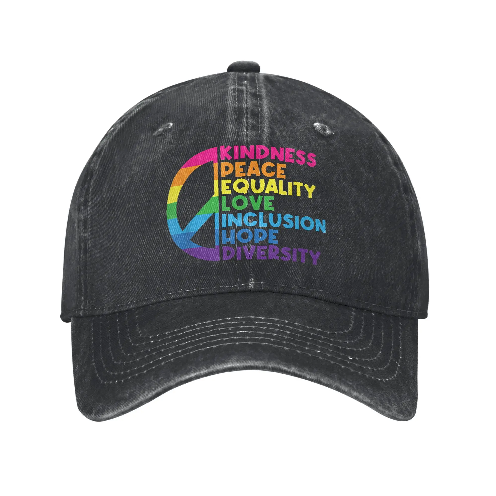 

Baseball Cap Kindness Peace Equality Love Inclusion Hope Diversity Summer Fashion Trucker Hat Couple Women Hot Sale Snapback Cap