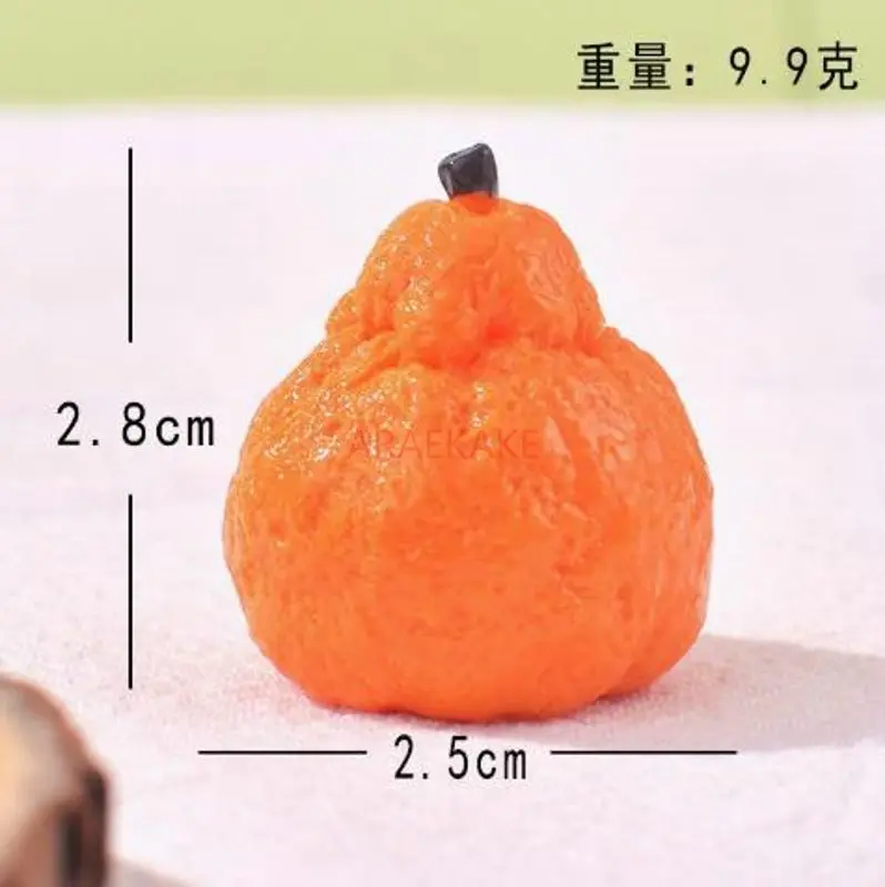 2pcs Simulated Fruit Ugly Orange Holy Maiden DIY Decoration Blind Bag Accessories Desktop Small Ornament