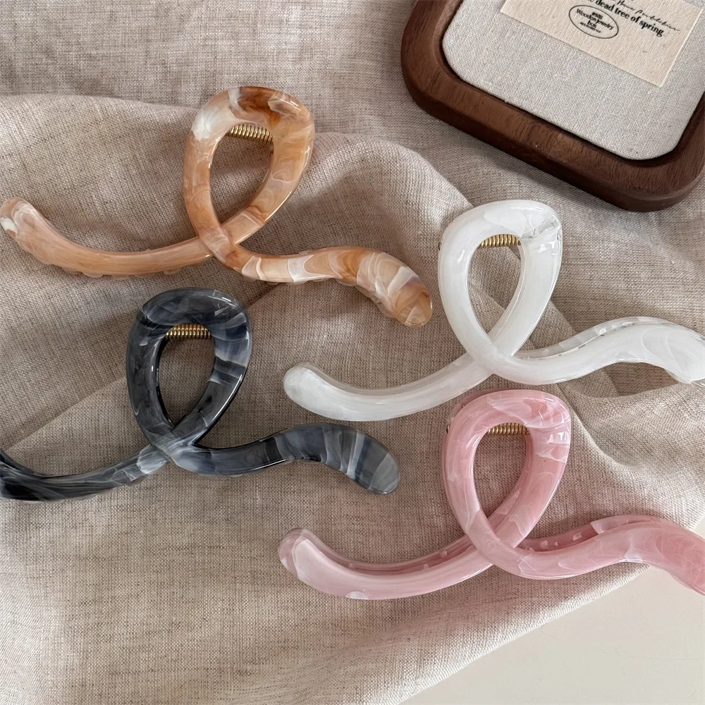 أنماط رخامية رائعة مخالب شعر كبيرة أكريليك للنساء ، قبضة شعر للسيدات ، قبضة شعر ، أغطية رأس ، مشابك ، مشابك شعر ، جديدة لغسيل الوجه