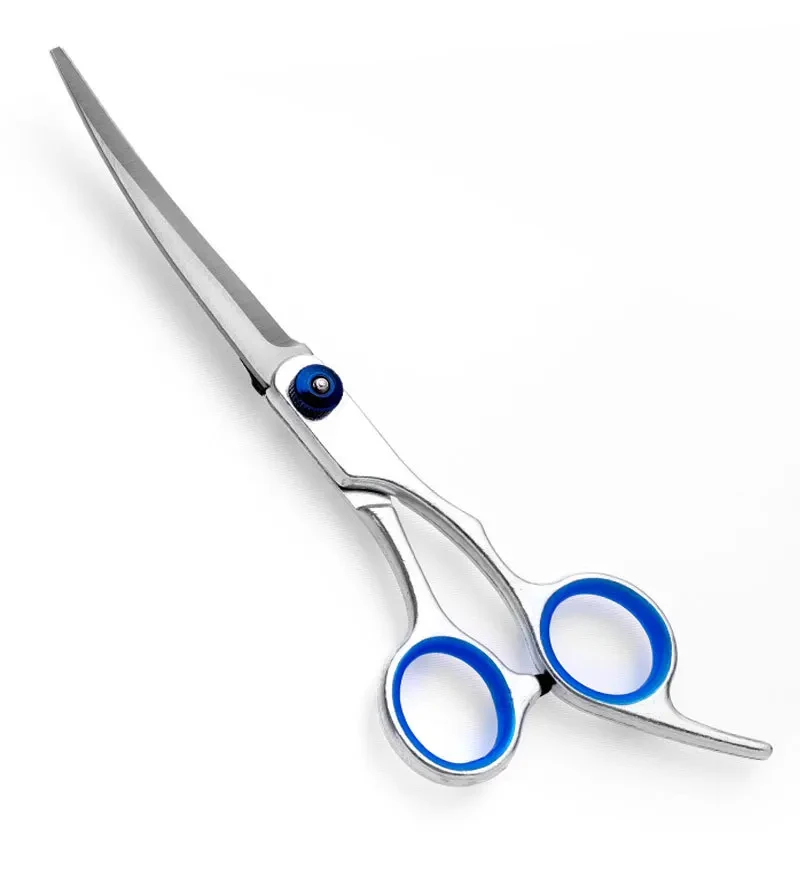 Professional Dog Grooming Scissors with Safety Round Tips,Heavy Duty Titanium Stainless Steel Up-Curved Pet Grooming Scissors