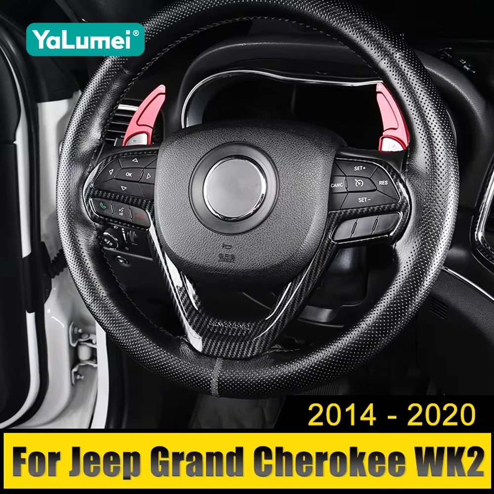 

Для Jeep Grand Cherokee WK2 2014 2015 2016 2017 2018 2019 2020 ABS Автомобильная Кнопка рулевого колеса, крышка рамы, отделка, декоративная наклейка