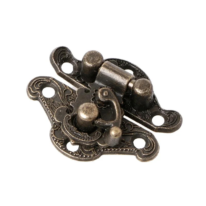 Vintage Zinc Alloy for Latch Hasp Pad Chest Lock Plate for Wood Jewelry Box Cabi