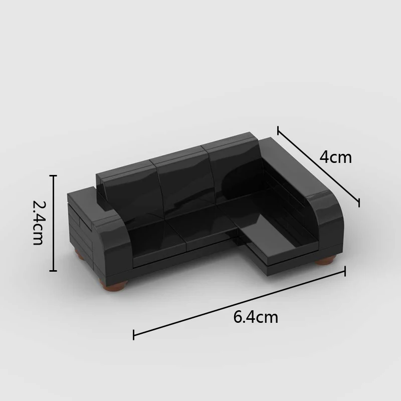MOC-Bausteine, Möbel und Dekorationen für Wohnzimmer und Schlafzimmer – Bett, Bücherregal, Sofa, Computertisch, kleine Pflanzgefäße, Spielzeugmodelle. – Detail 25