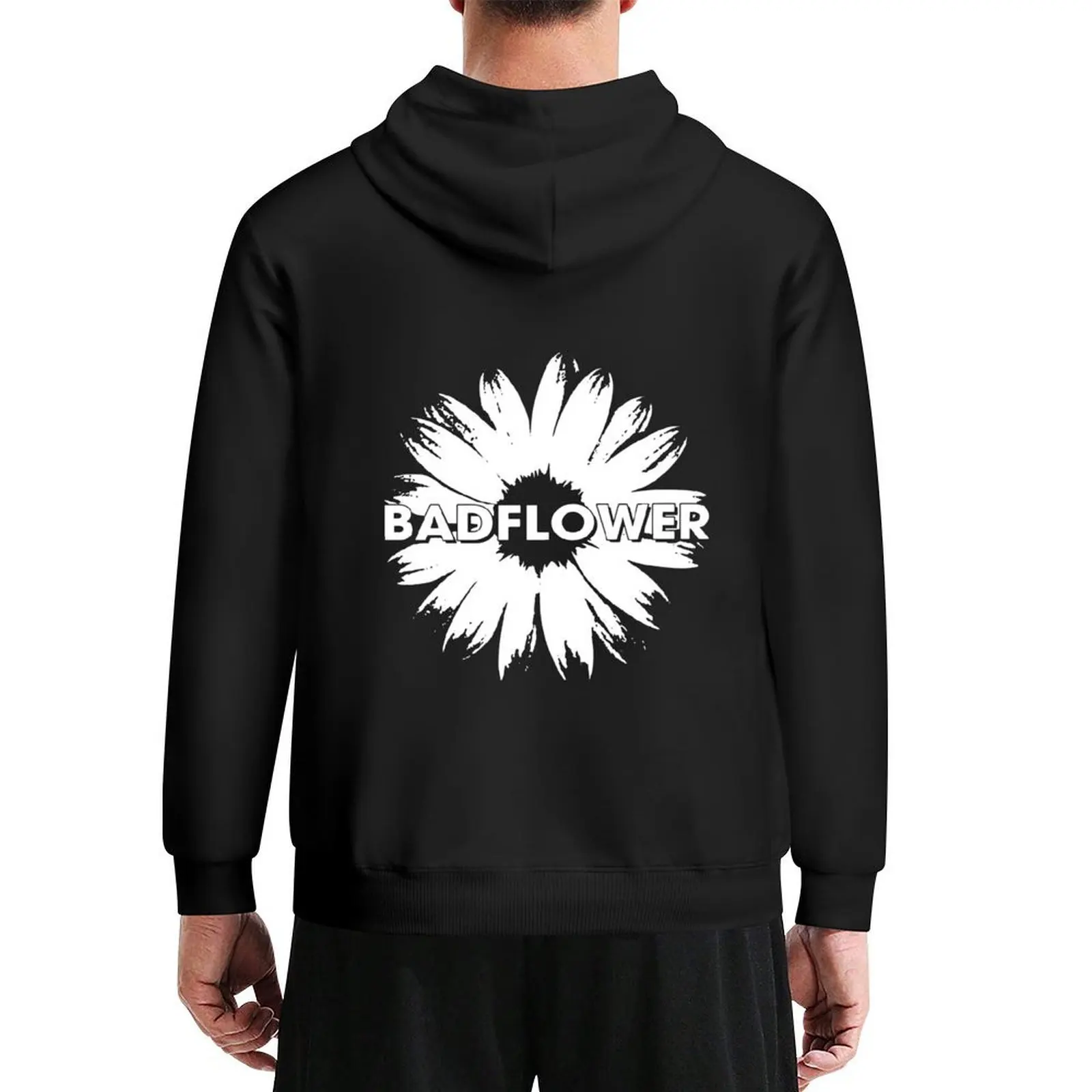 

White Design Badflower Funny Flower Bands Music Hoodie men clothes aesthetic clothing anime clothing mens hoodie