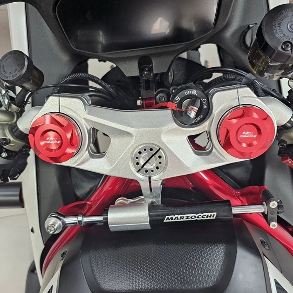 Modified front shock absorber aluminum alloy decorative cap for QJMOTOR SRK921RR, Super921, SRK800RR, SRK600RR
