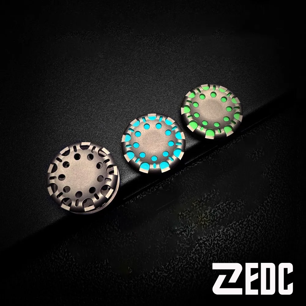 MCZHI EDC Stainless Steel 24.5mm Gyro Lock Luminous Ring Fidget Spinner Metal Fidget Toys For Adults