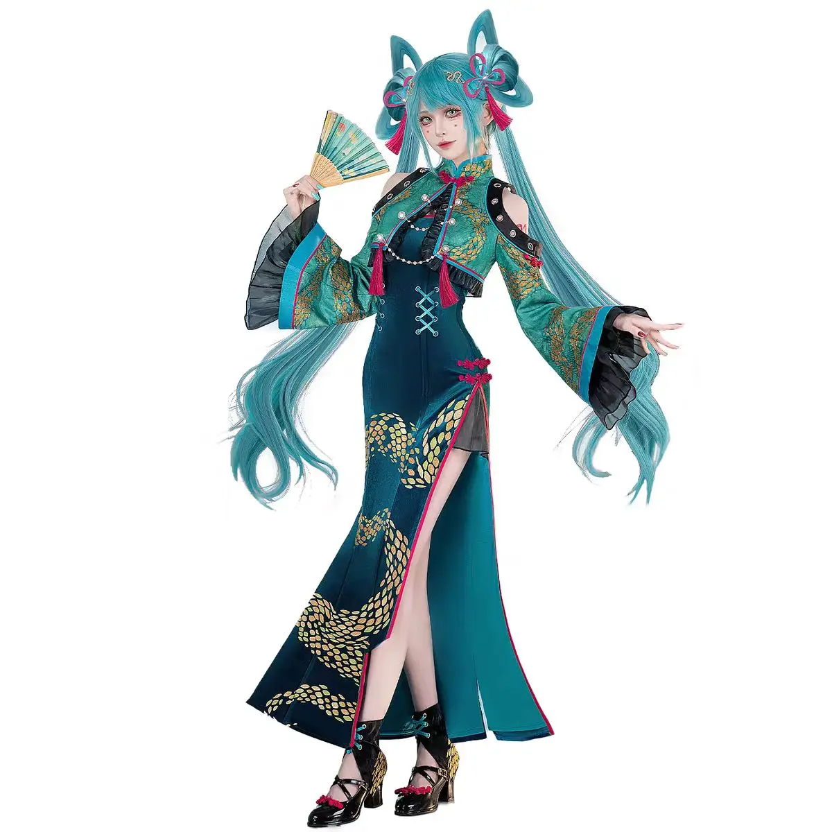 Disfraz de Miku, Cheongsam con temática de serpiente, vestido de juego de rol de Anime, uniforme para fiesta de Halloween y Carnaval, novedad de 2025
