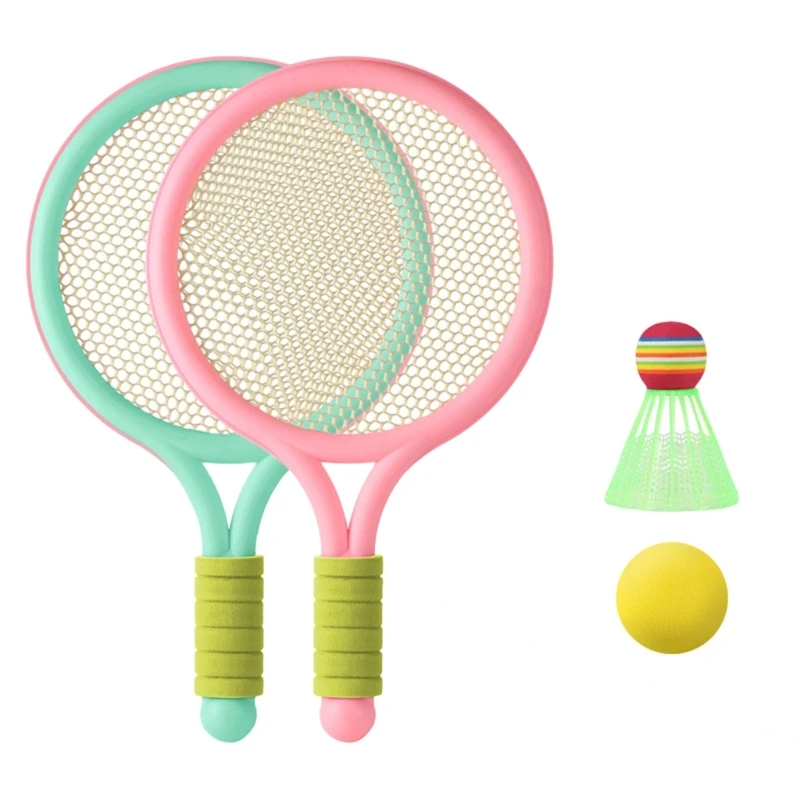 Kids Badminton Rackets Set Lightweight Children Tennis Badminton Toy Children Tennis Racquets with Balls for Family Game