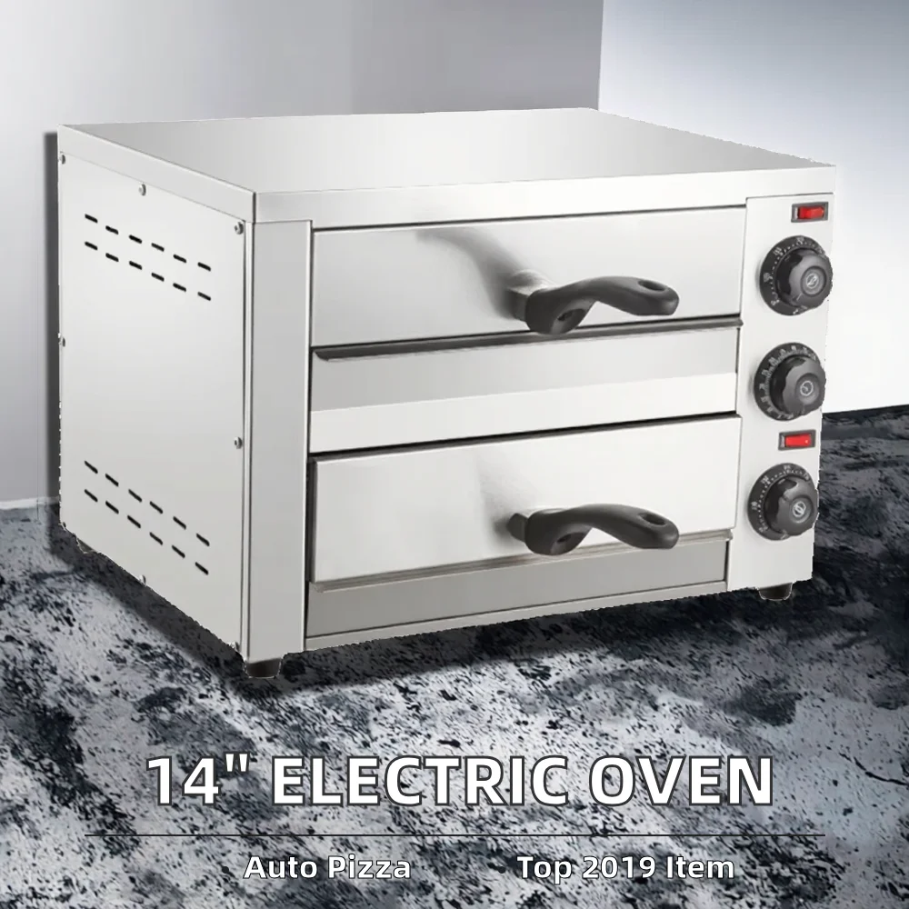 # % # ACommercial Single Layer 14inch Other Pizza Oven Toaster 1300W Electric Home Use Restaurant  Condition Adjustable Thermost