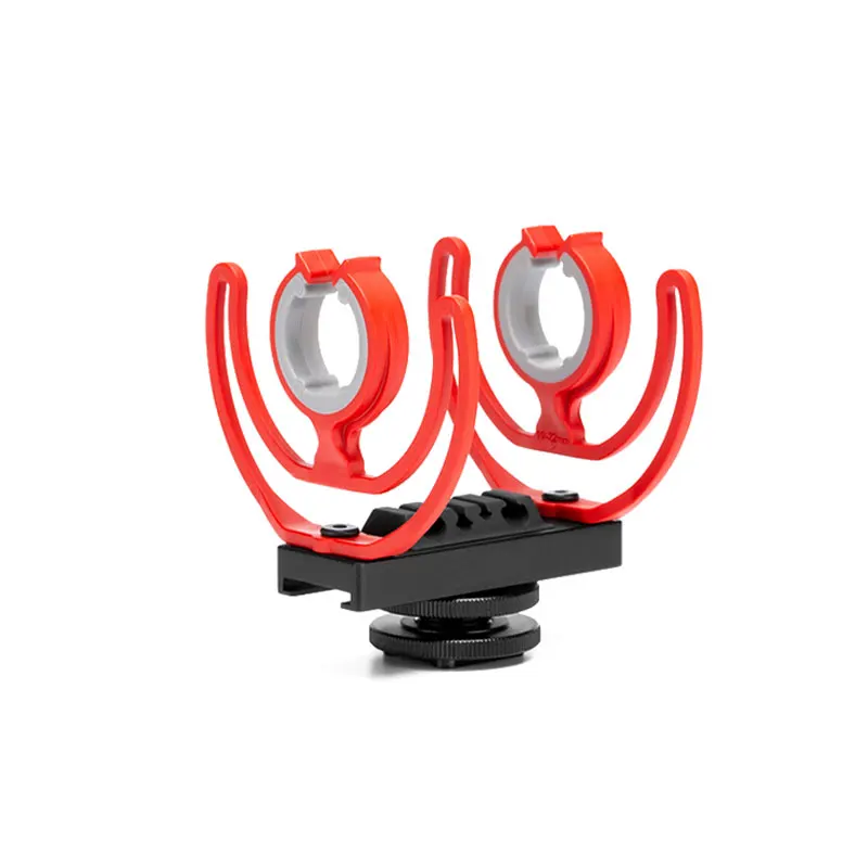 Mcoplus 콜드 슈 마이크 클립 삼각대 마운트 스탠드 충격 방지 어댑터, 로드 비디오 마이크로 비디오 Go II GOII NTG BOYA BY-MM1