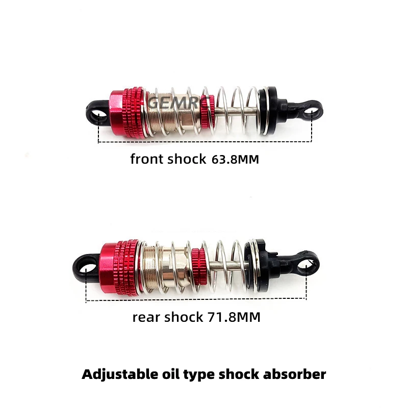 wltoys 144001 124017 124019 oil type Shock absorber front and rear 4pcs shocks prefilled 500CTS silence oil accessories parts