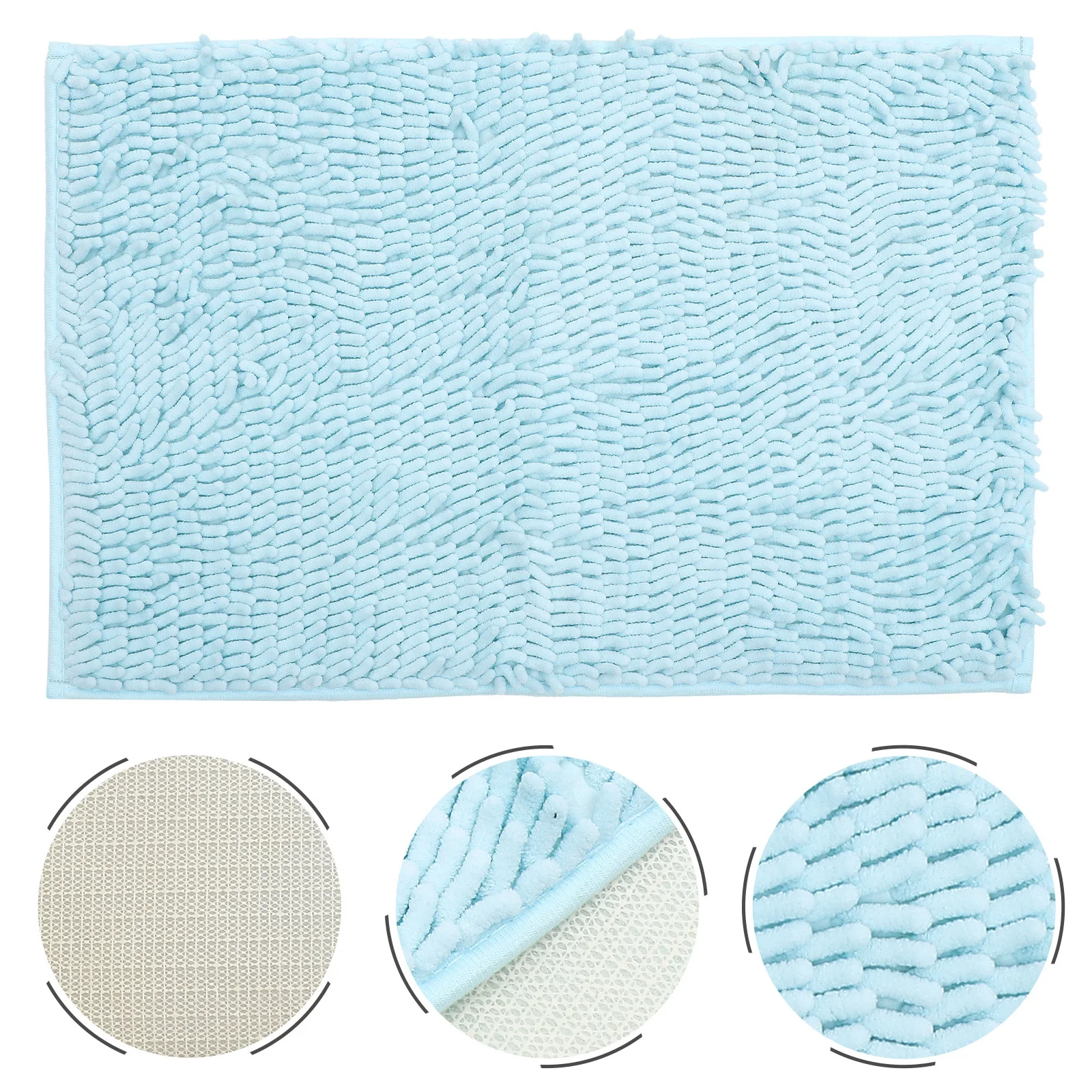 

Bathroom Floor Mat Non-Slip Water Absorbent Bath Rug For Shower Kitchen Toilet Swimming Pool Blue Rugs Home Accessory