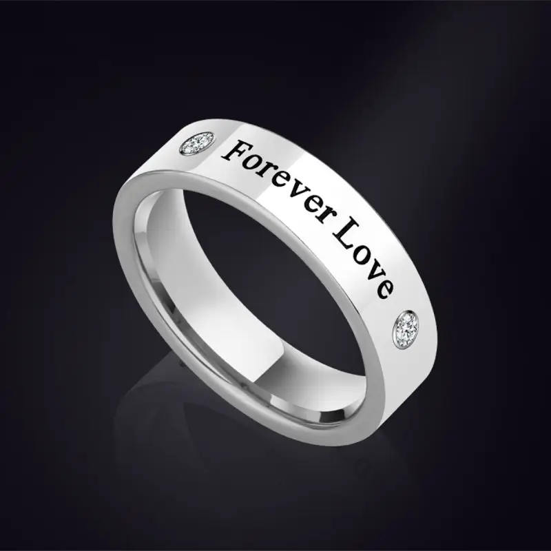 Loyal Moon Couple Rings For Men and Women Forever Love Inlaid Moissanite Tungsten Fashion Engagement Wedding Bands,Customized