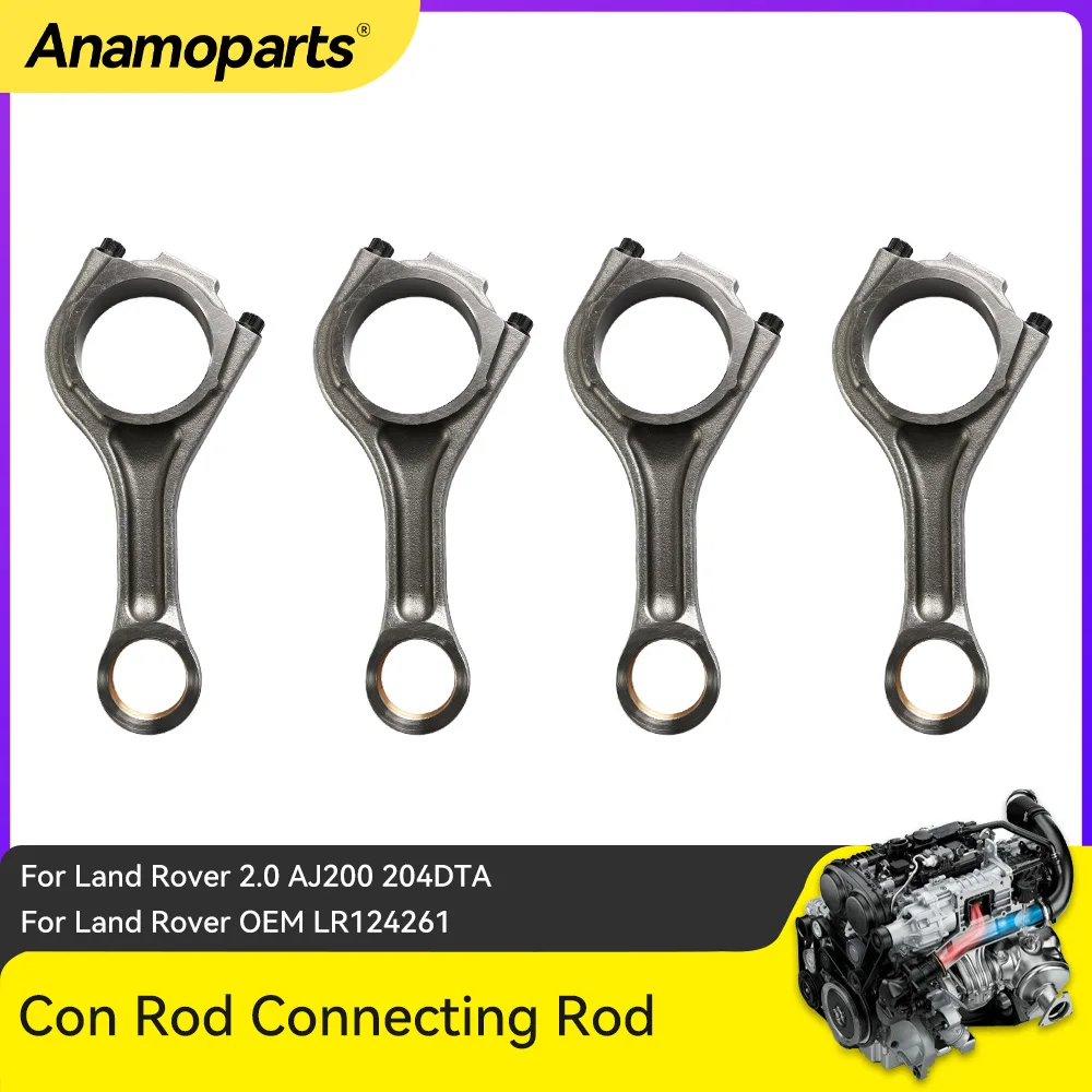 

4pcs Engine Con Rod Connecting Rod Fit 2.0 L T 204DTA AJ200 Diesel L4 For Land Rover Discovery Range Evoque Jaguar F-PACE 2.0L