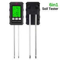 Gardening Tool Soil Tester pH Temperature 6 in 1 Multifunctional Humidity Sunlight Air Moisture Nutrient Fertility Meter